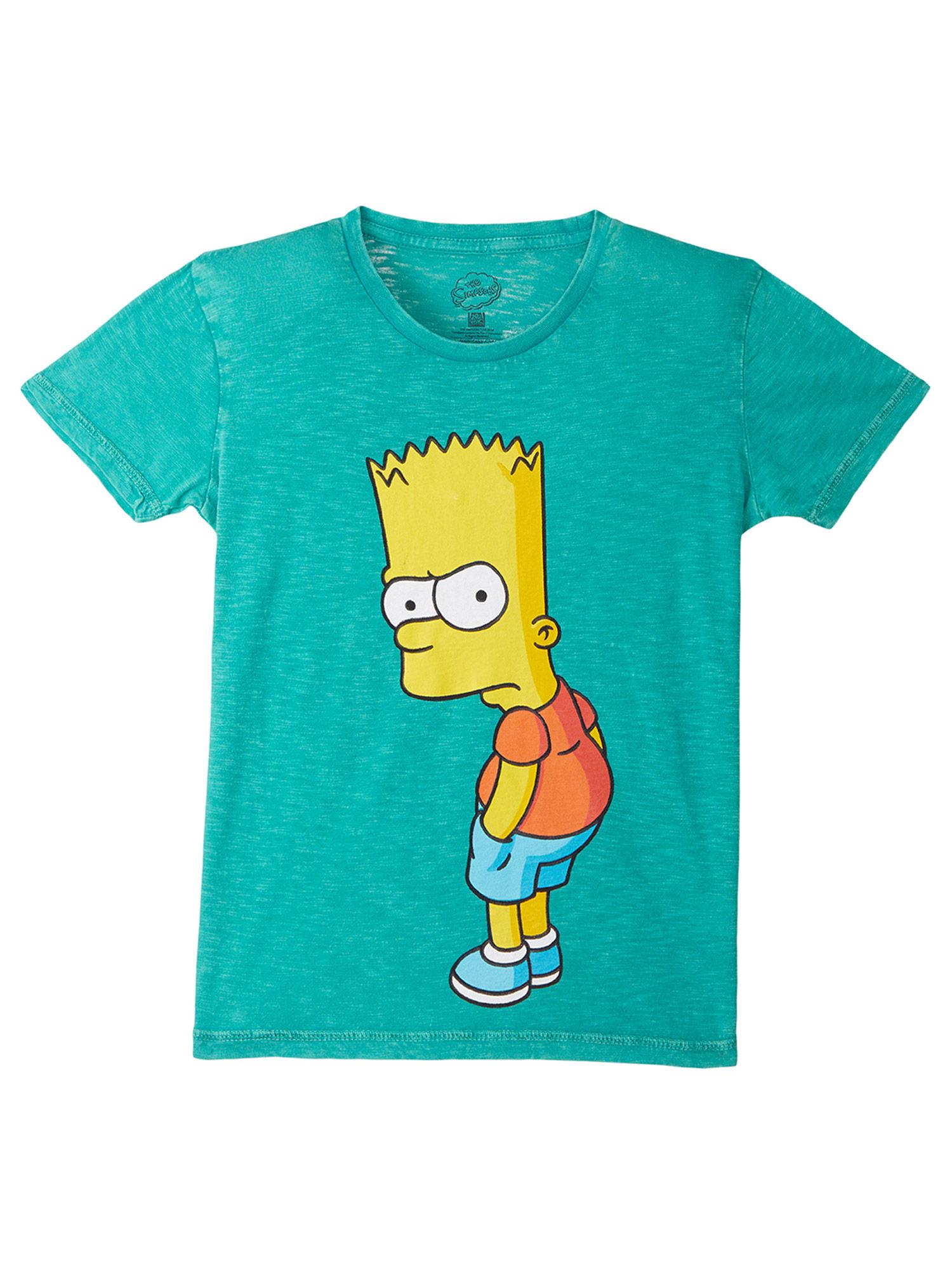 green the simpsons printed t-shirt