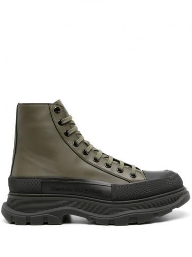 green tread slick boot