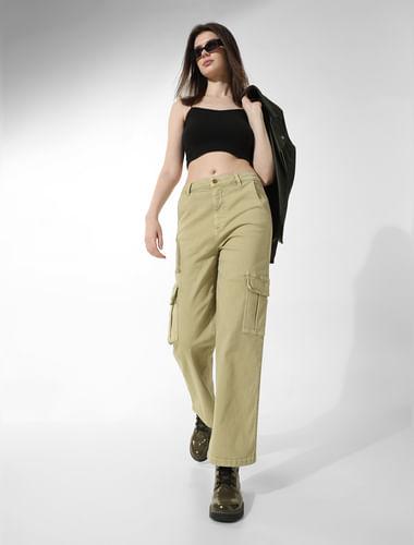 green twill cargo pants