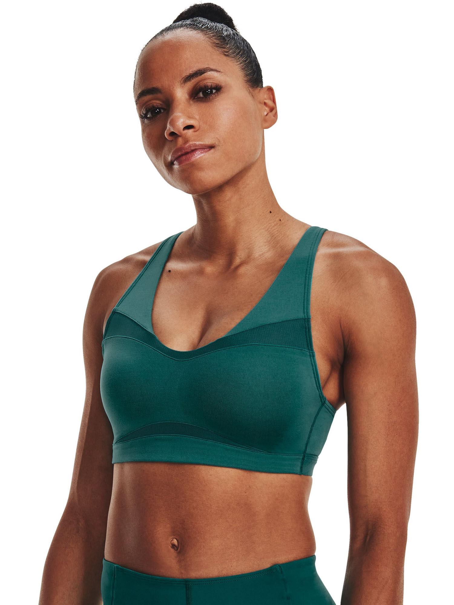 green ua smart form evolution mid sports bra