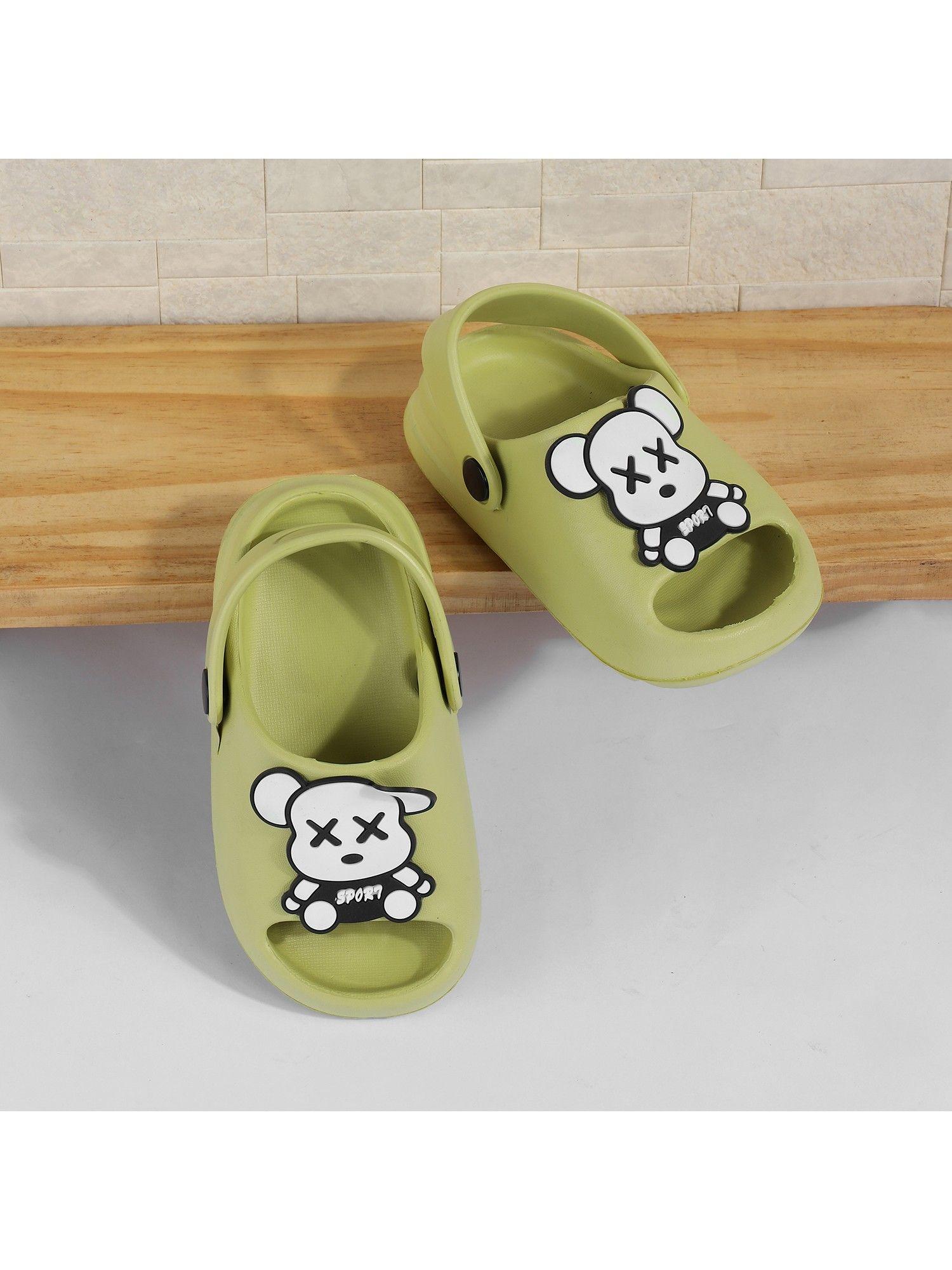 green unisex clogs