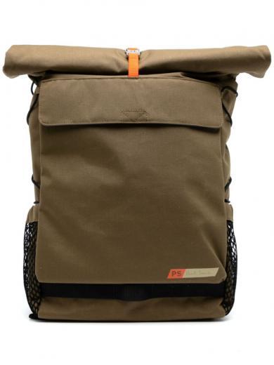 green utility canvas backpack