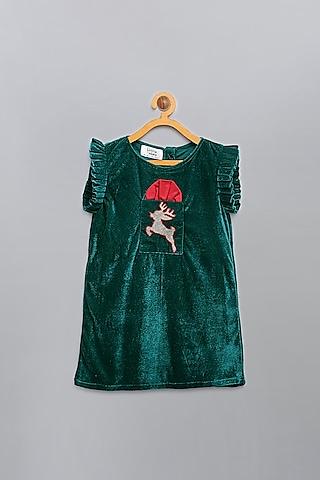 green velvet dress for girls