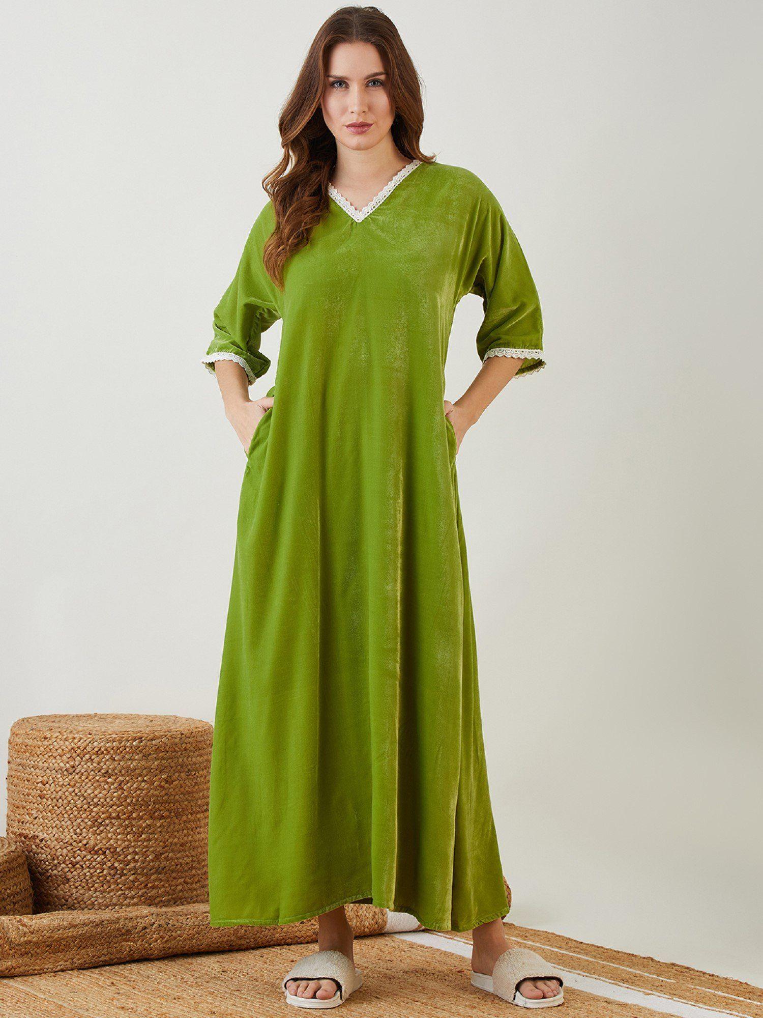 green velvet nightdress