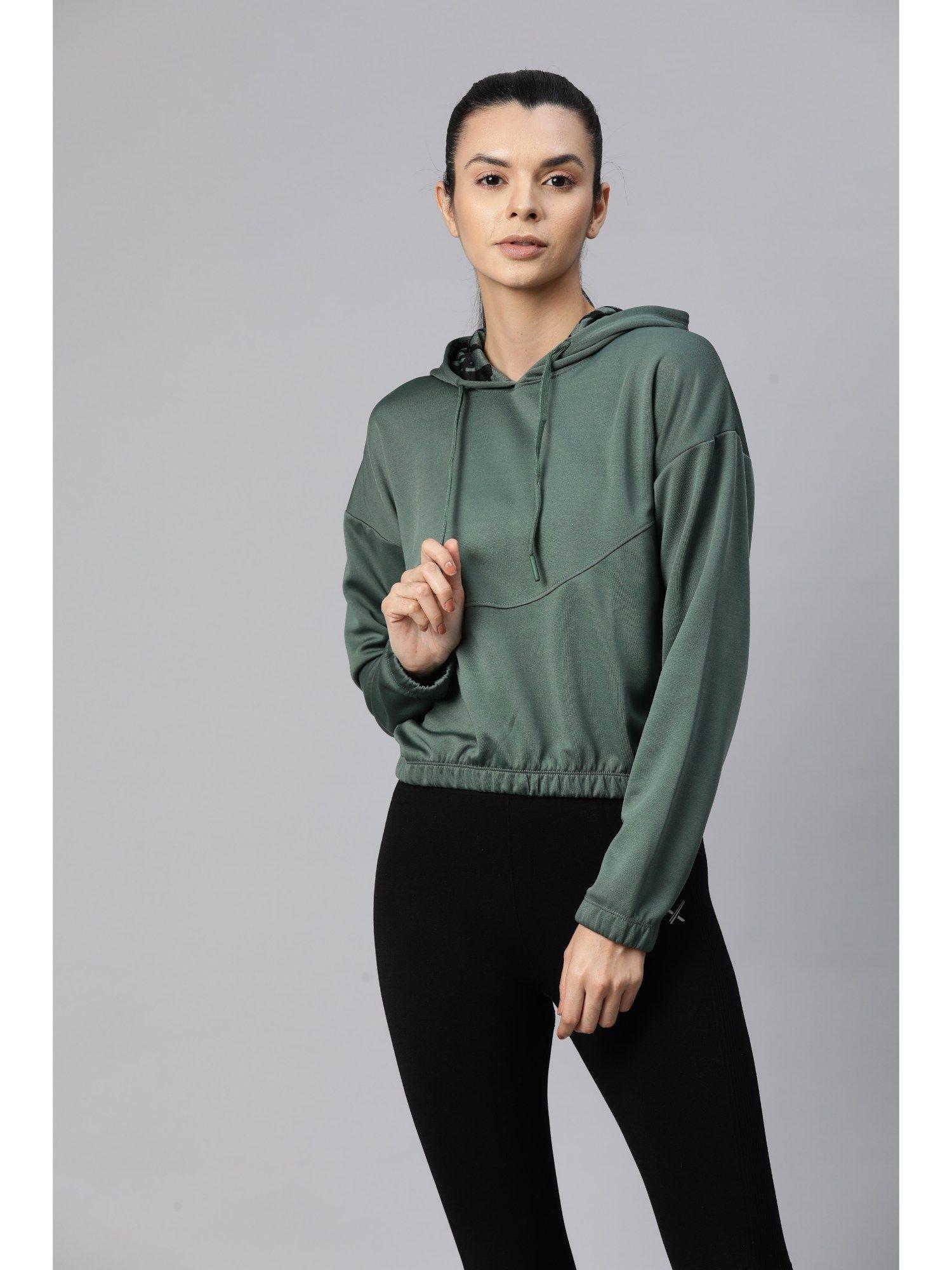 green women swift stride hooded sweatshirt