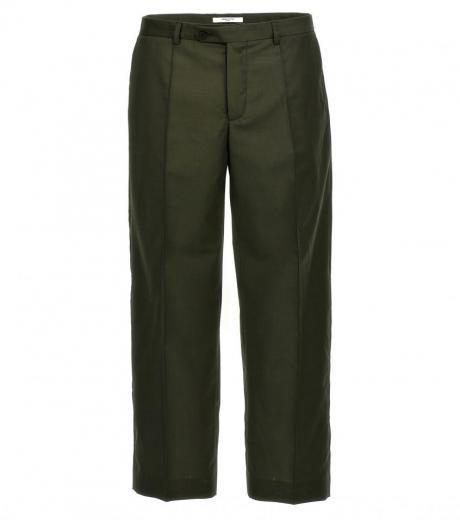 green wool  pants