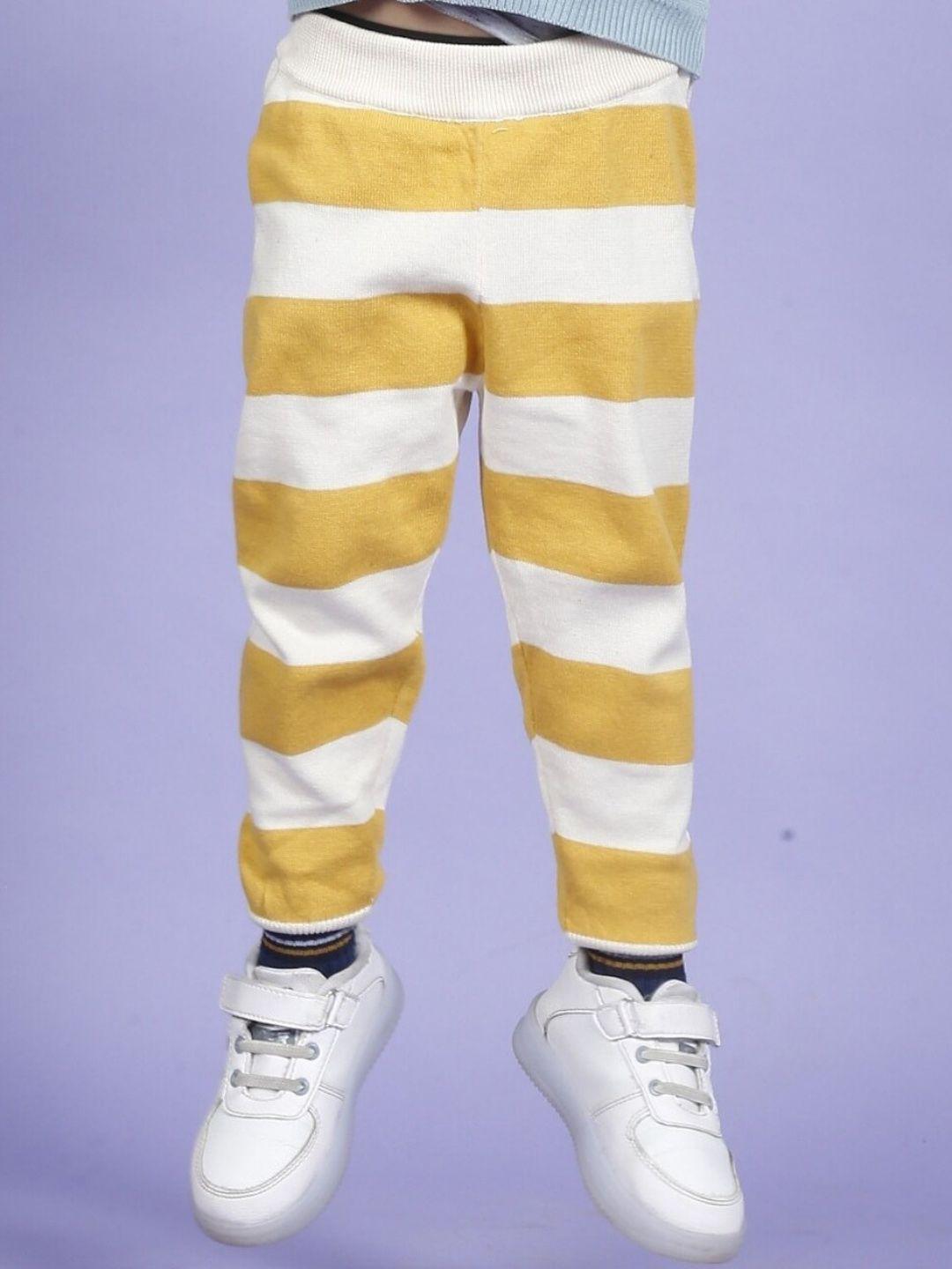 greendeer kids striped cotton track pants