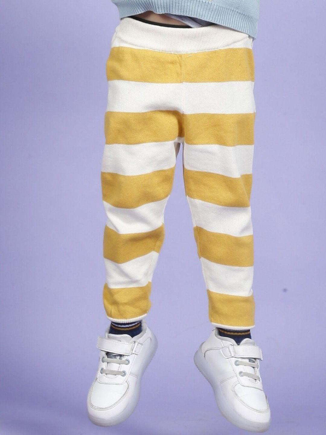 greendeer kids striped pure cotton track pants