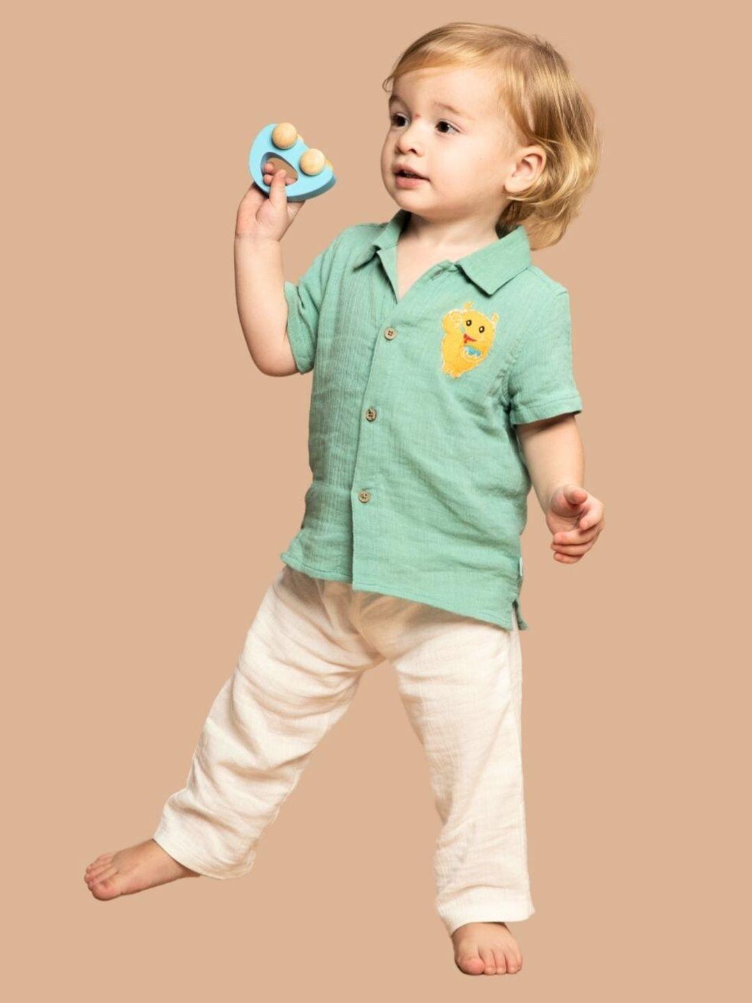 greendeer unisex kids pure cotton shirt with pyjamas