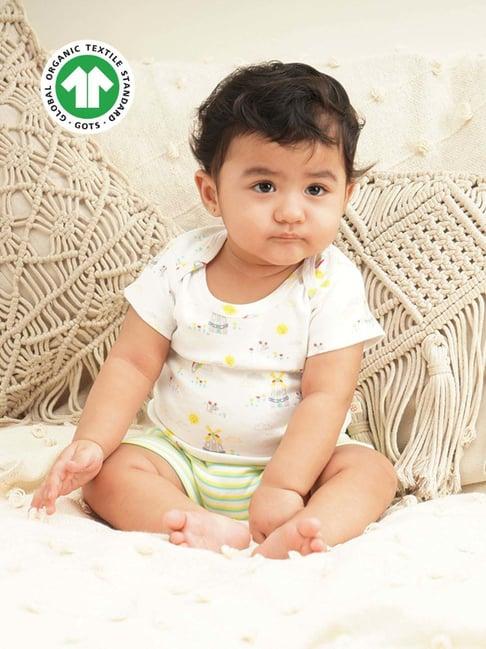 greendigo-kids-white-&-green-printed-top-set