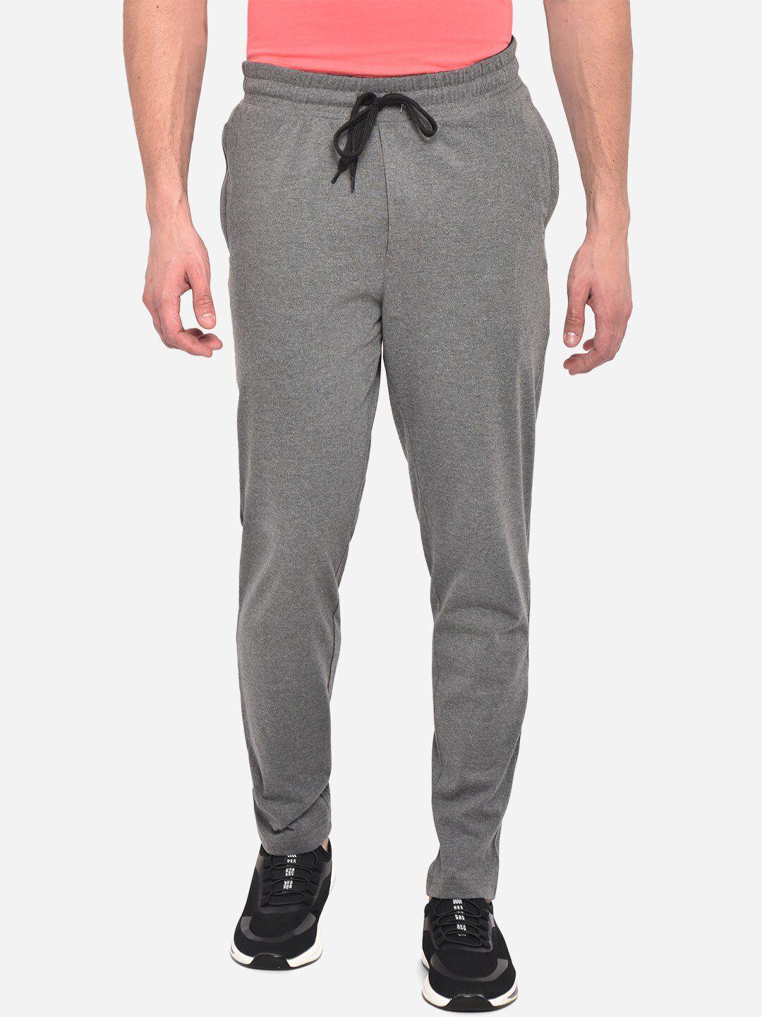 greenfibre men grey solid pure cotton track pants