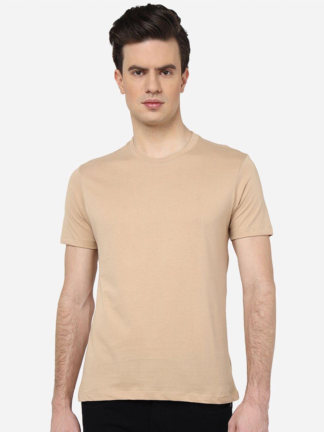 greenfibre pure cotton half sleeve round neck slim fit t-shirt