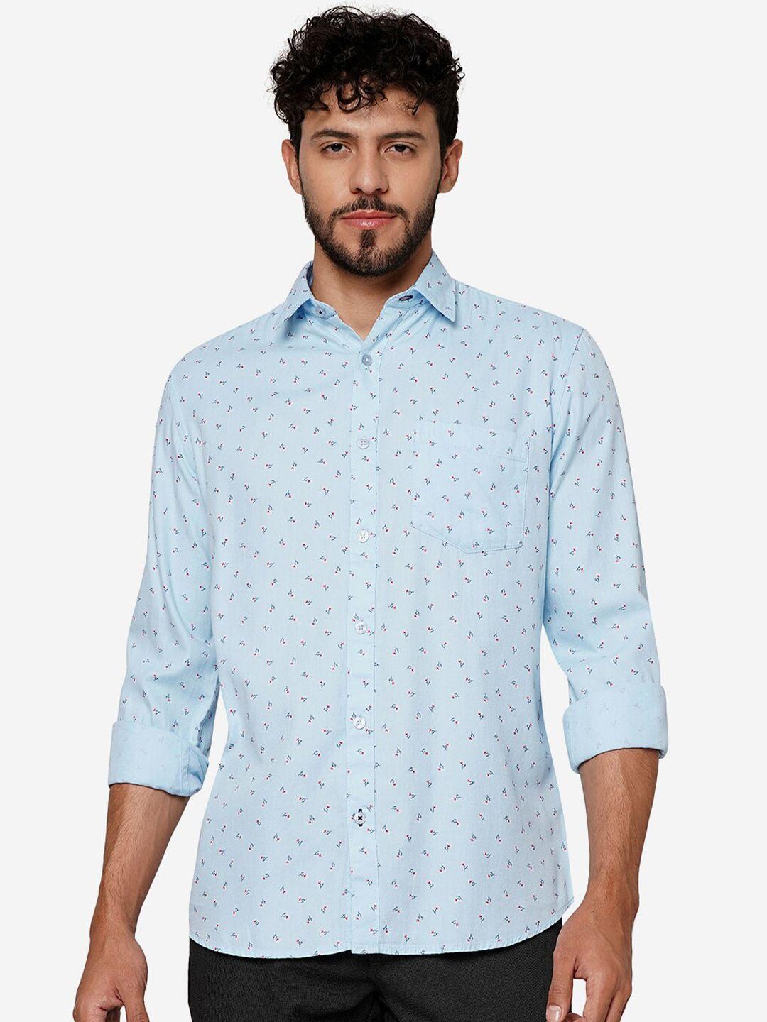 greenfibre floral printed spread collar pure cotton casual shirt