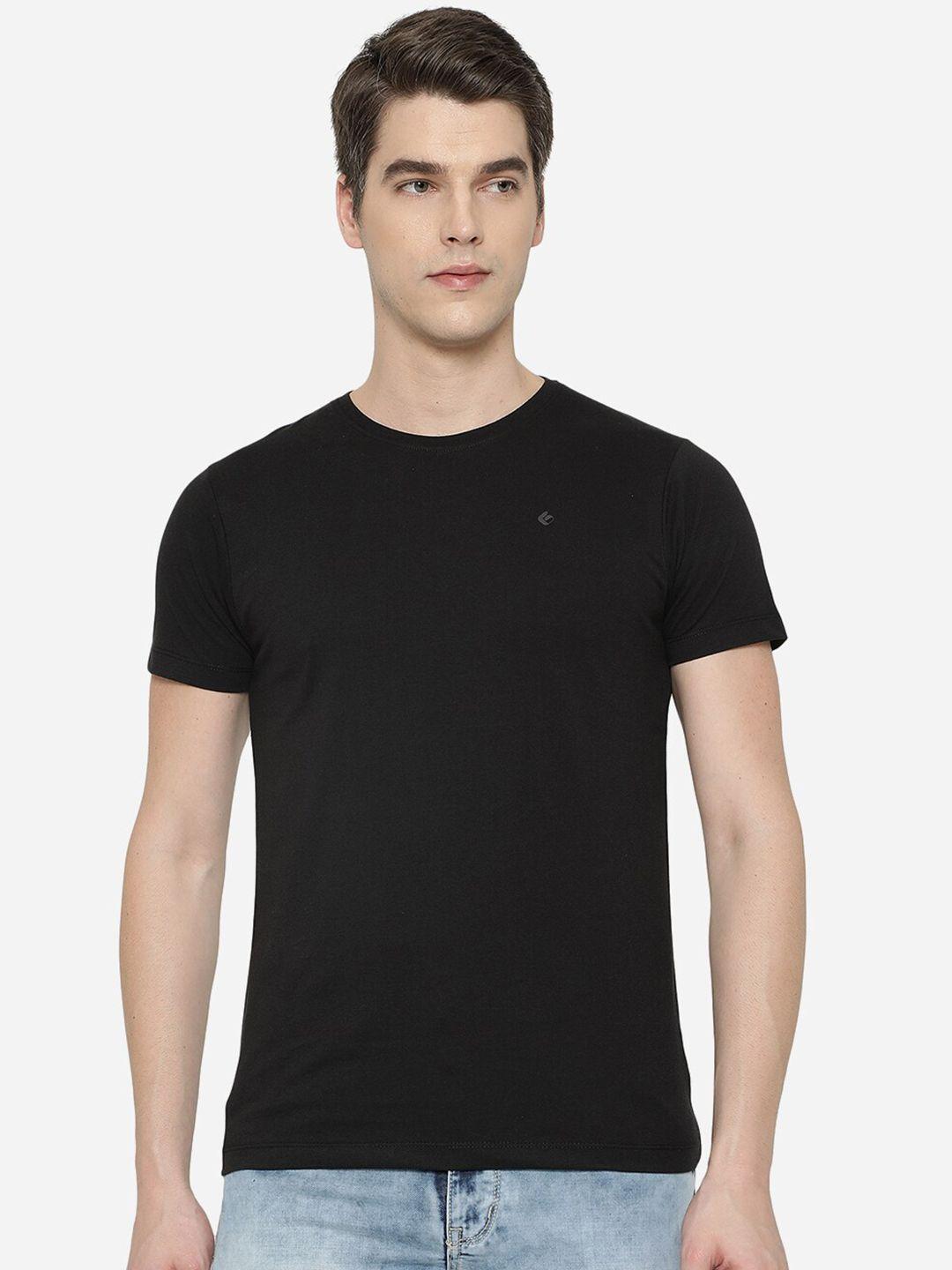 greenfibre men black slim fit t-shirt