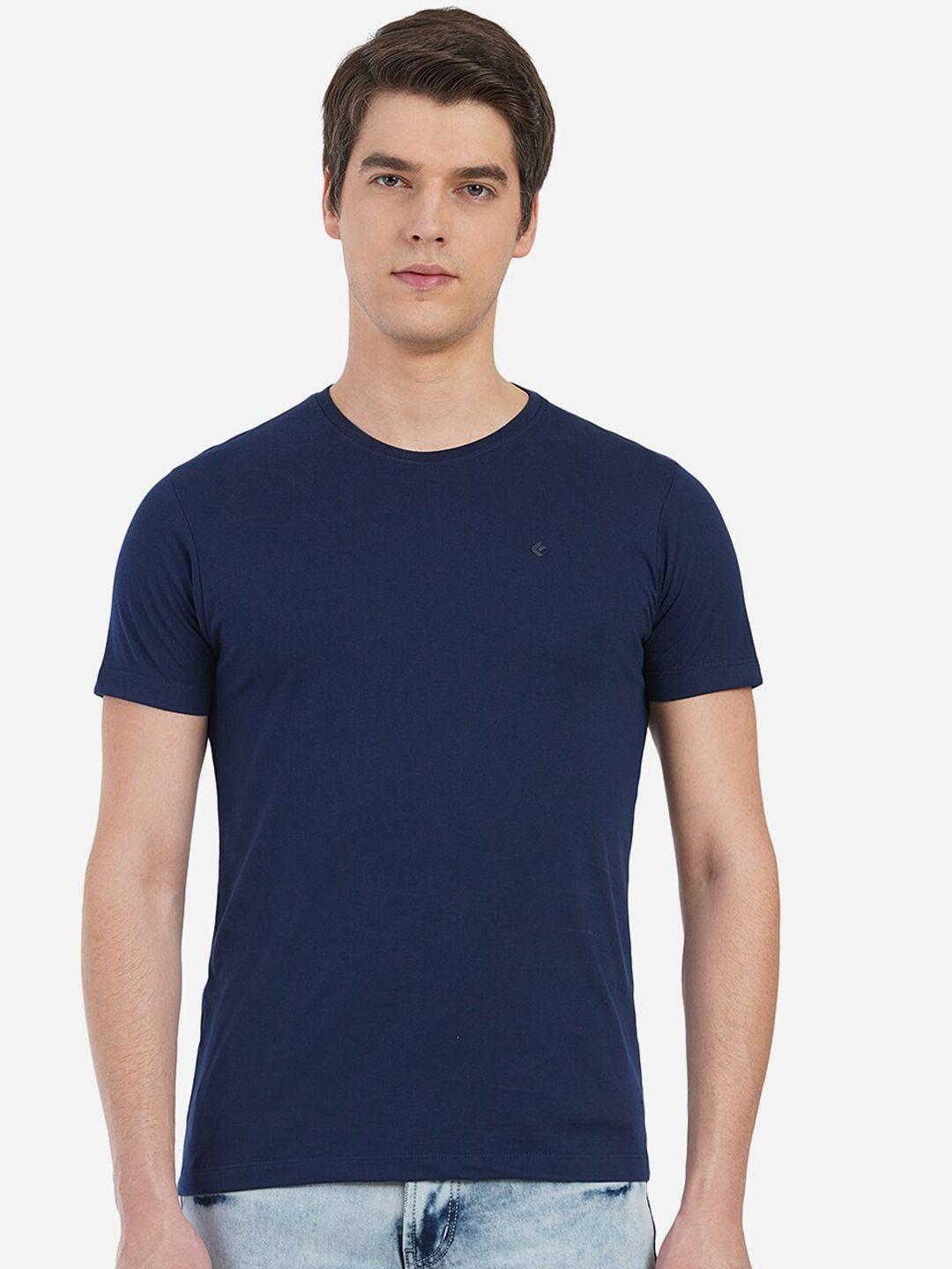 greenfibre men blue slim fit t-shirt