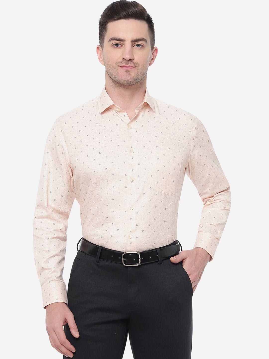 greenfibre men floral printed cotton formal shirt