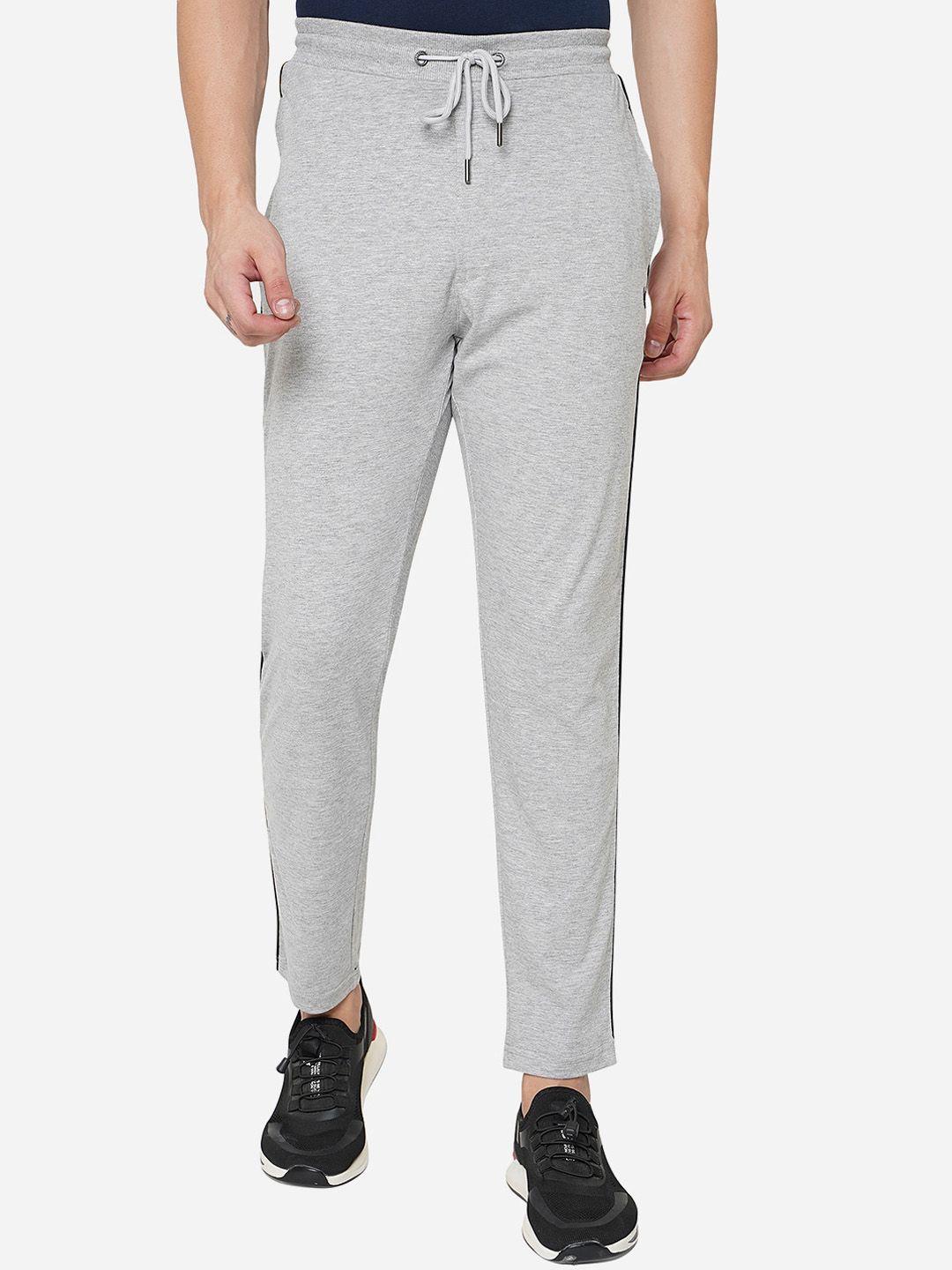 greenfibre men grey solid track pants