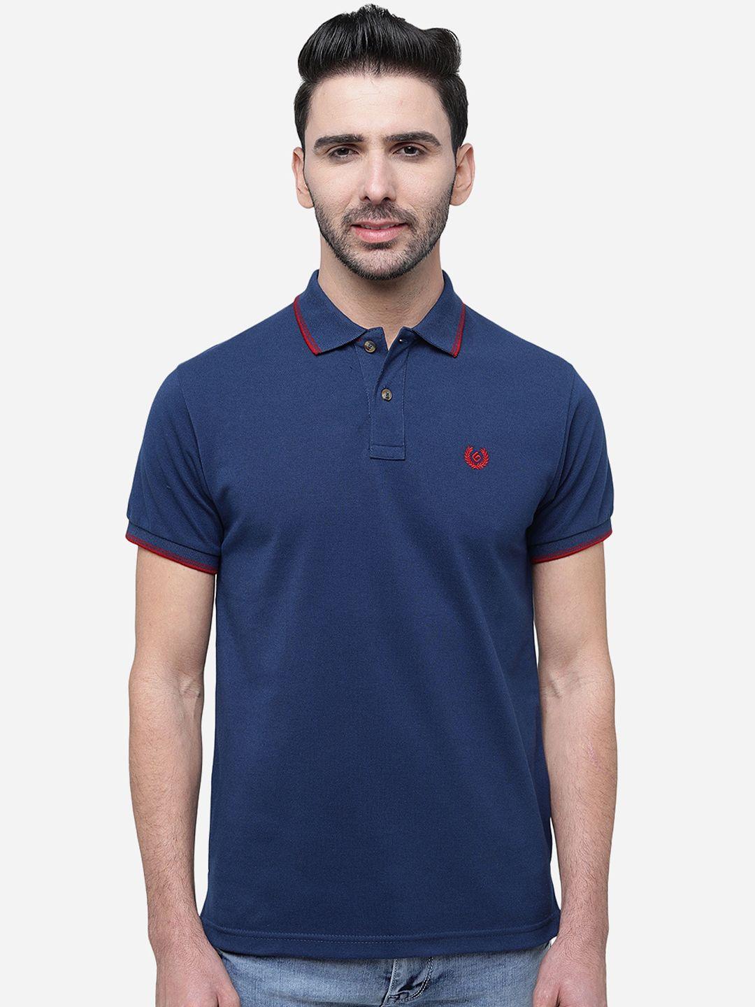 greenfibre men polo collar slim fit cotton t-shirt