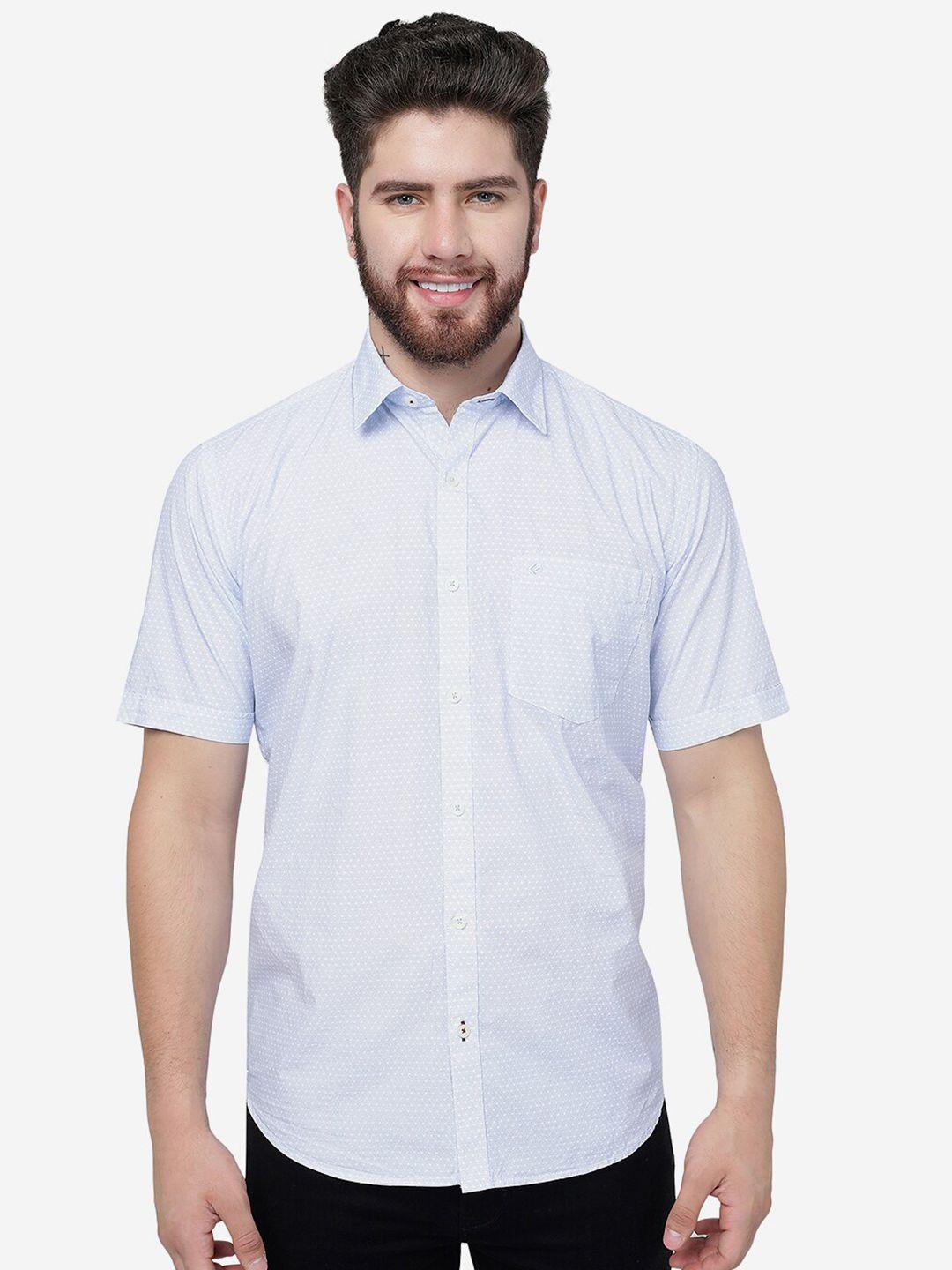 greenfibre micro ditsy printed cotton casual shirt