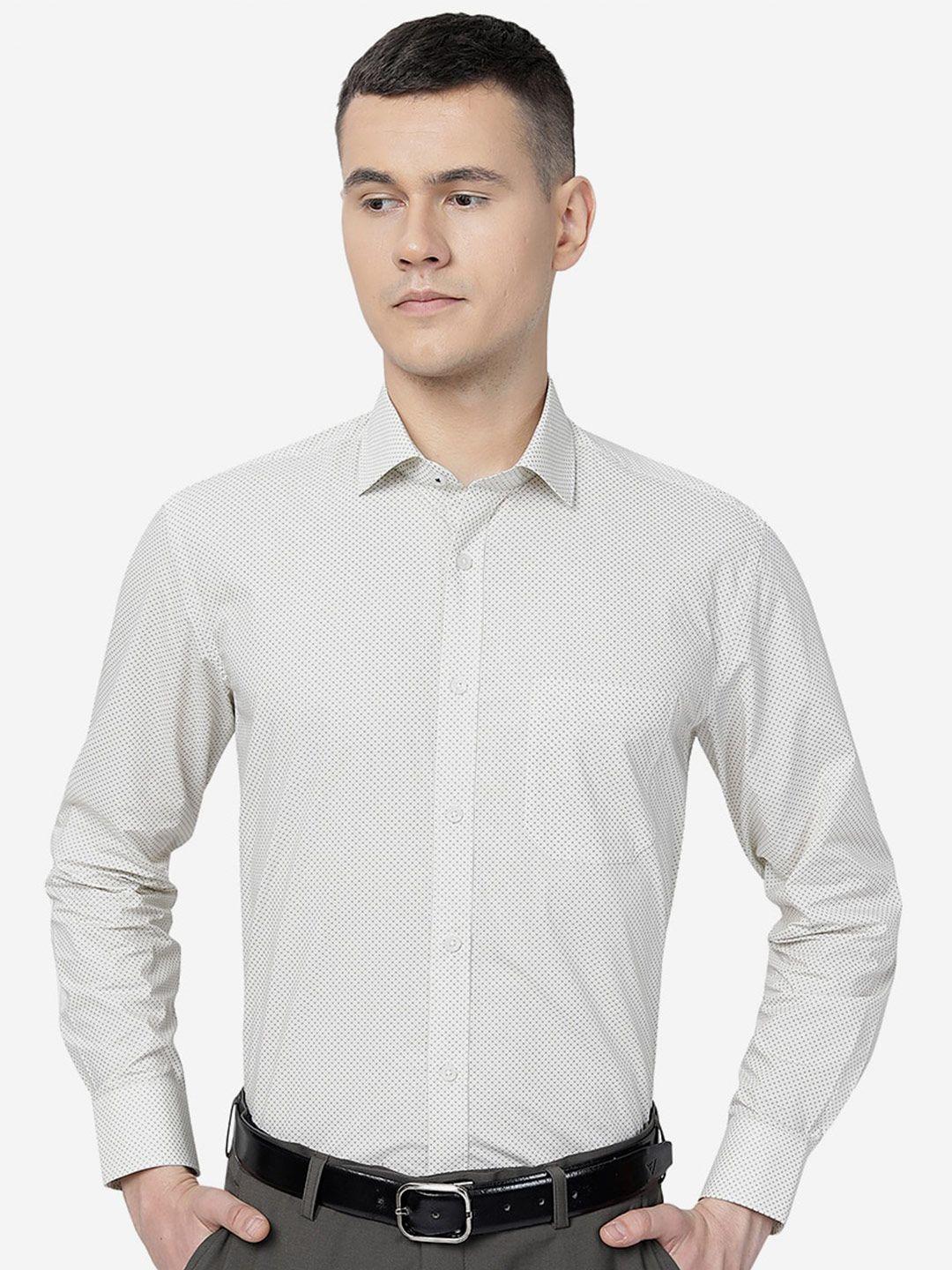 greenfibre micro ditsy printed cotton formal shirt