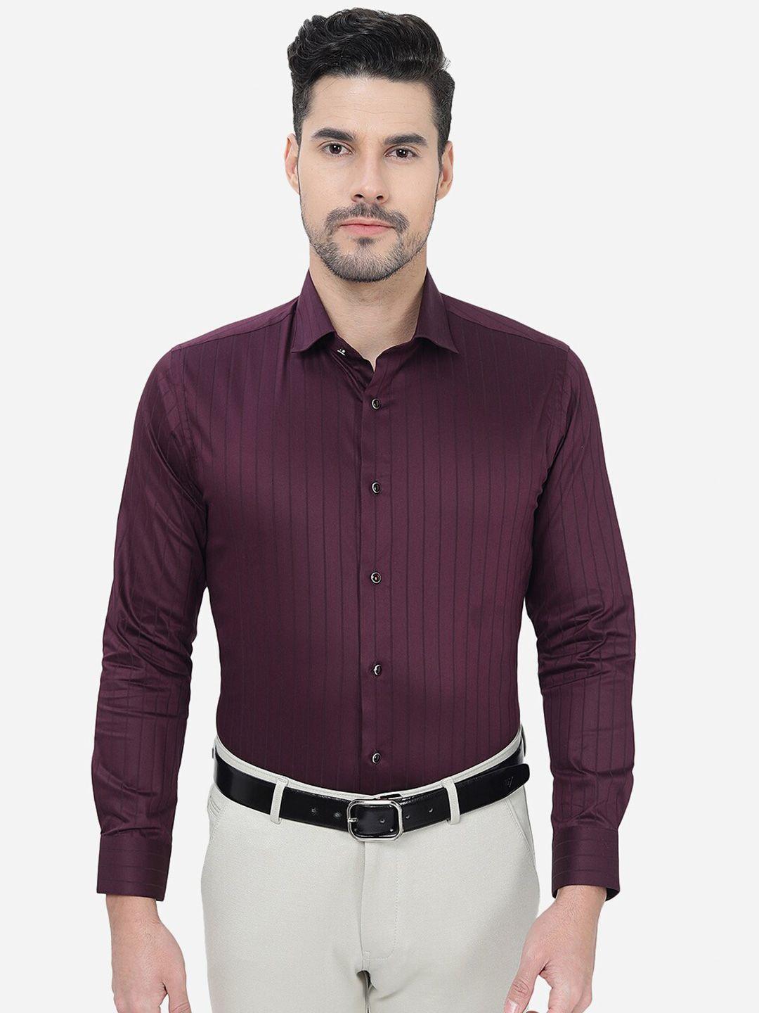 greenfibre slim fit vertical stripes striped cotton formal shirt