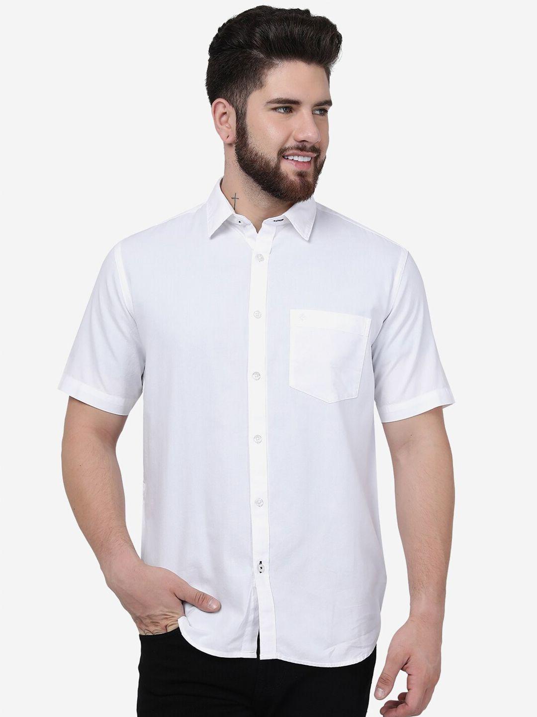 greenfibre spread collar cotton shirt