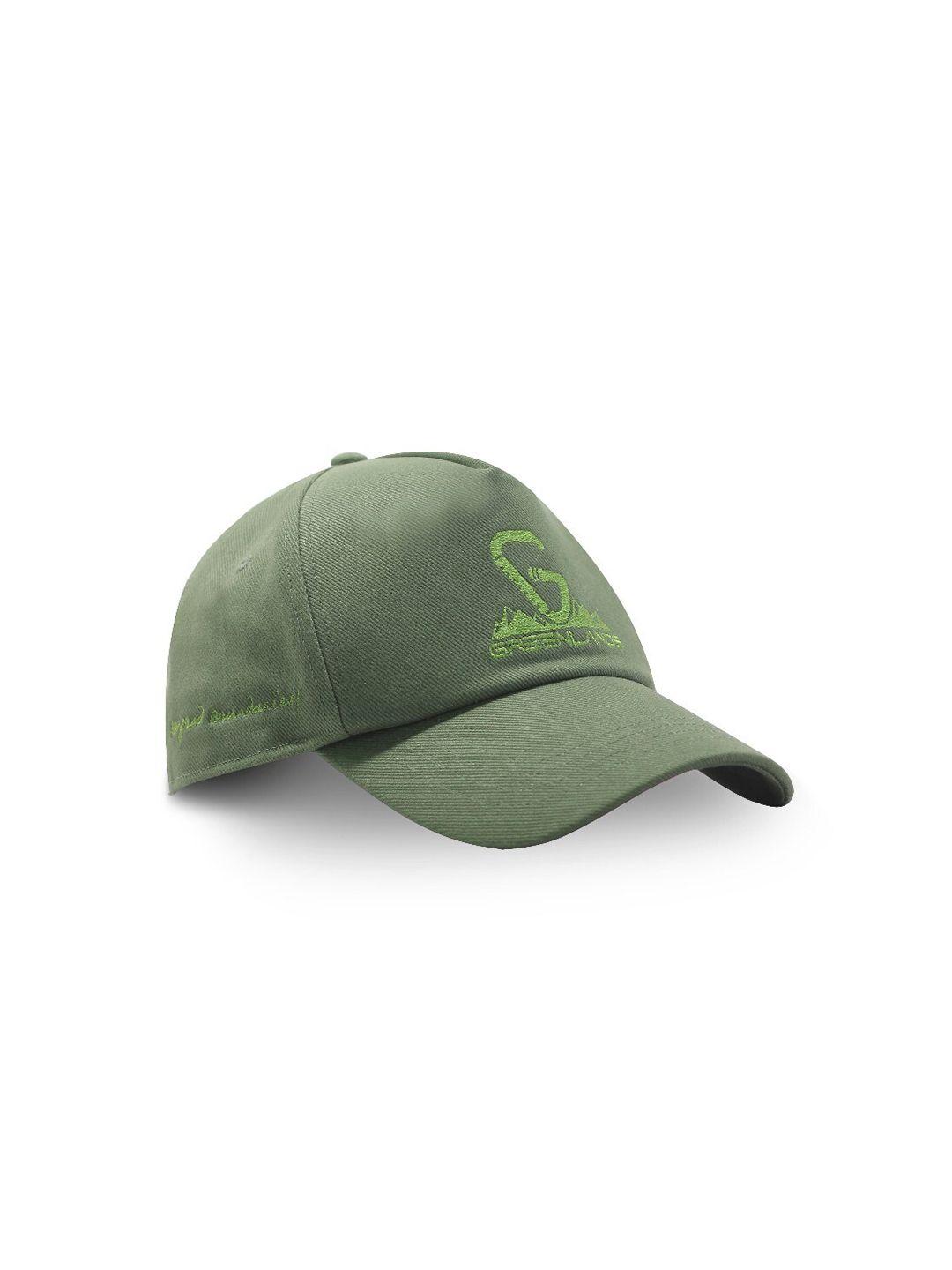 greenlands unisex green embroidered baseball cap