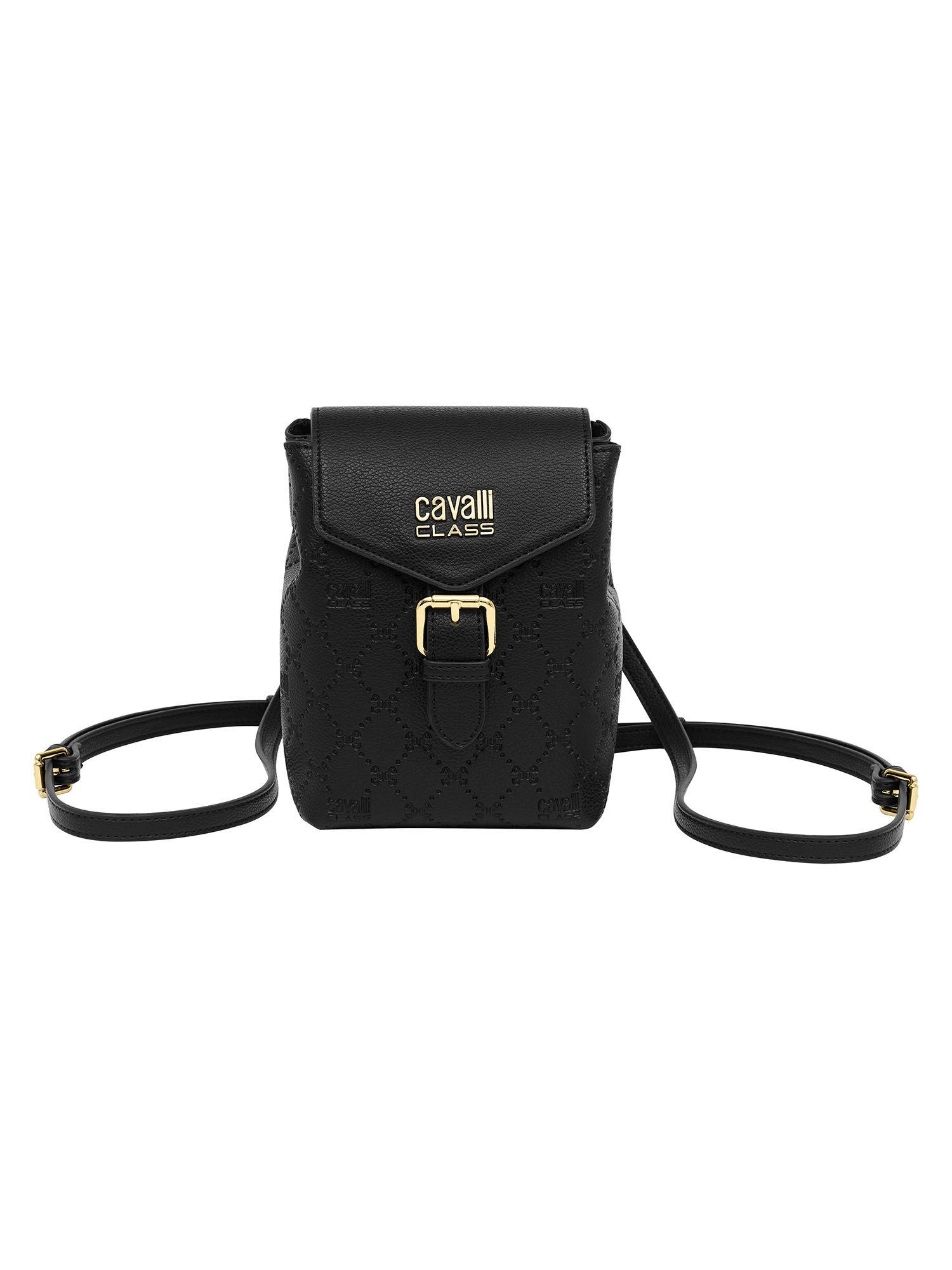 greta synthetic leather backpacks black