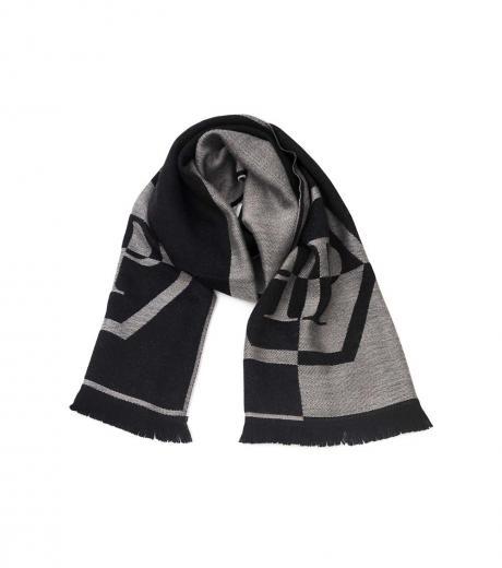 grey black signature scarf