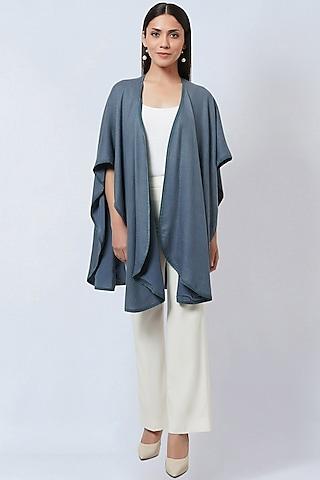 grey cashmere cape