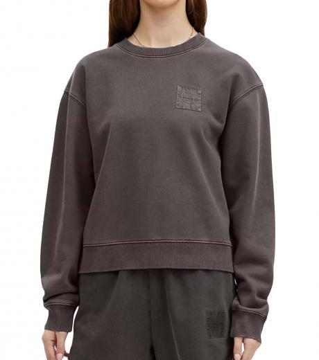 grey crewneck sweatshirt