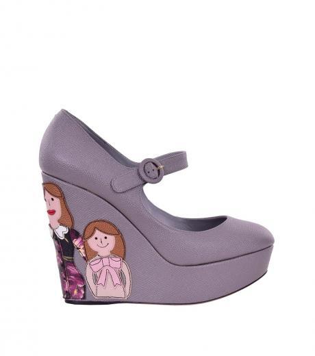 grey dg family embroidered wedges