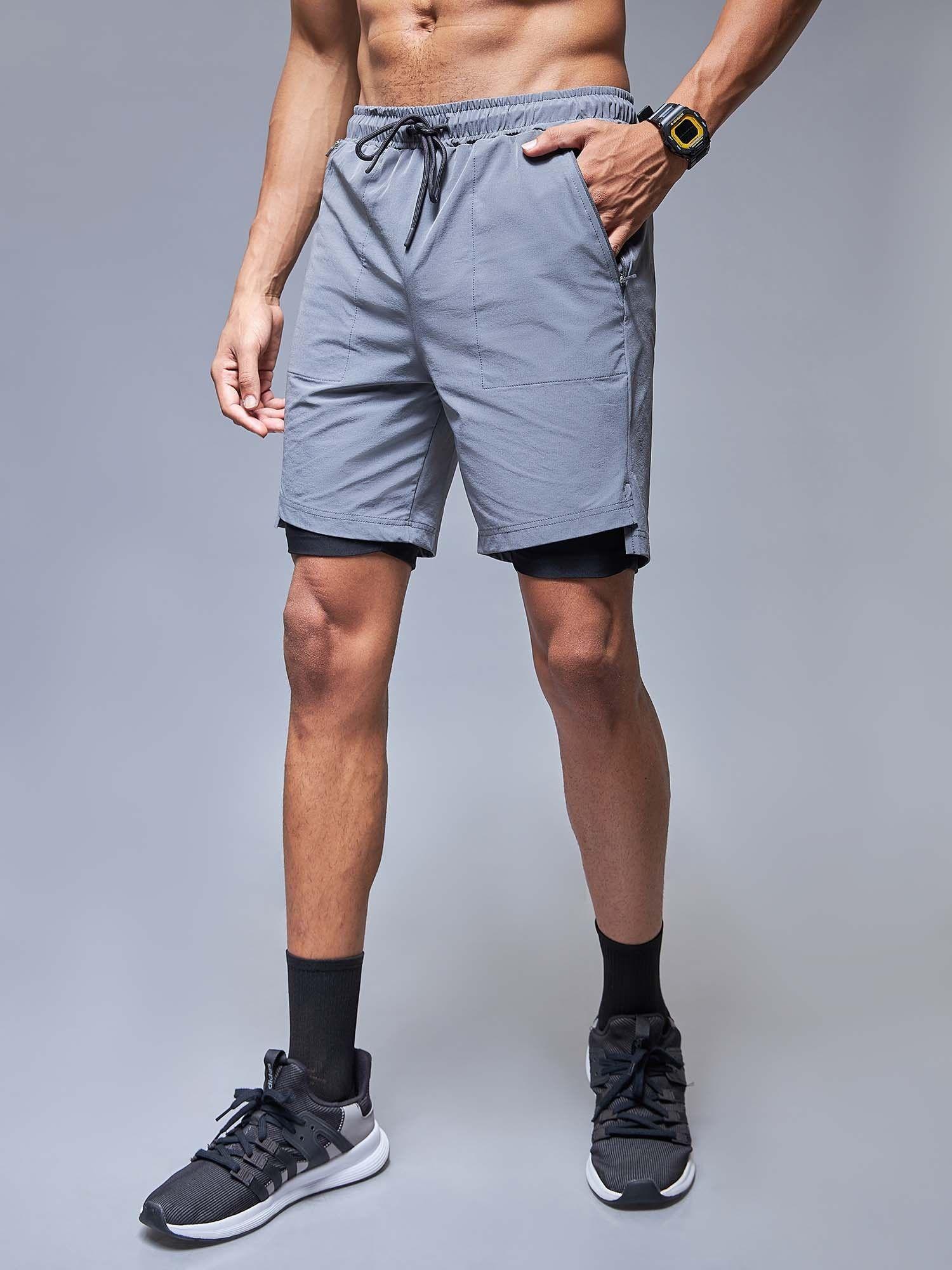 grey duoflex shorts