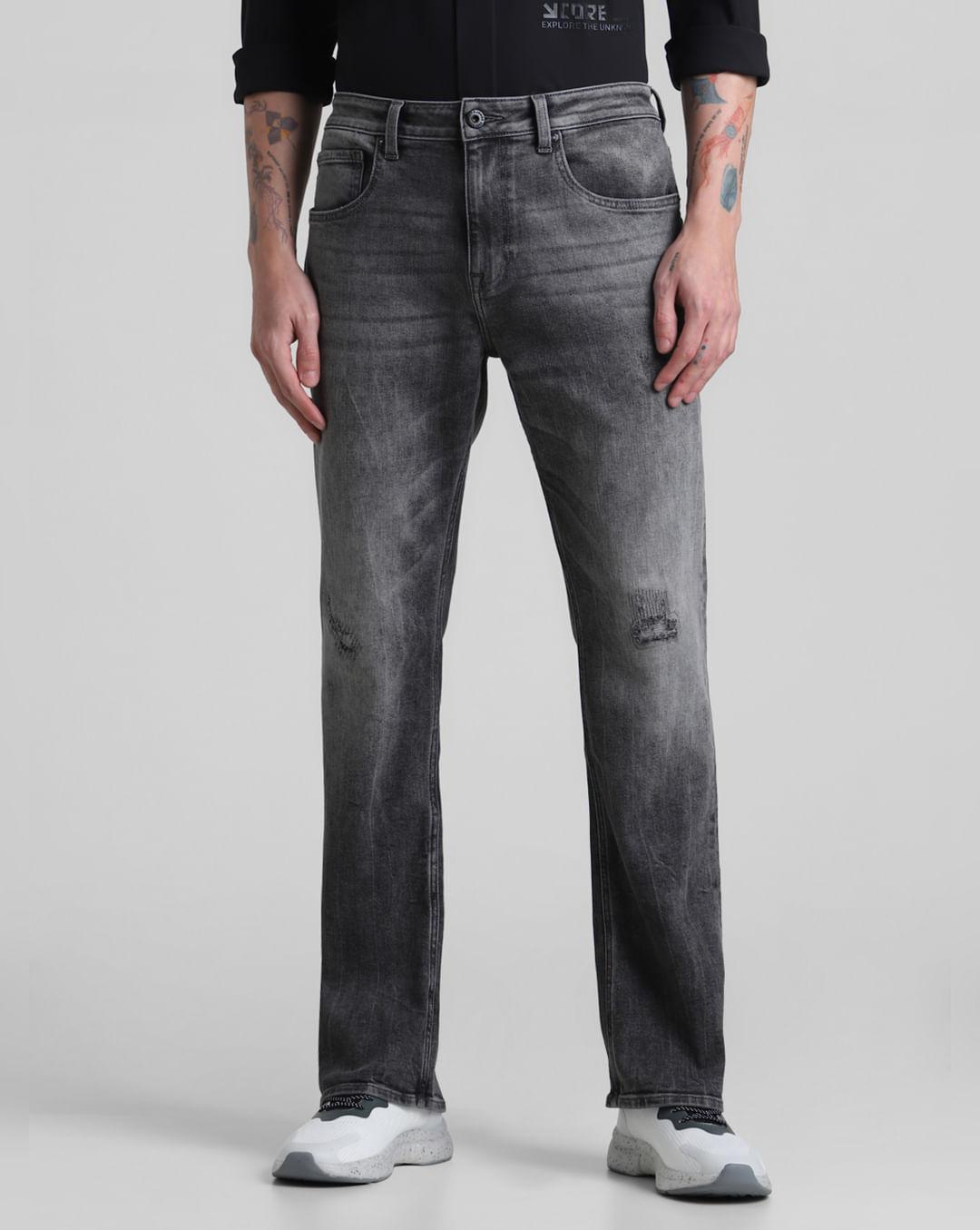 grey high rise ray bootcut jeans