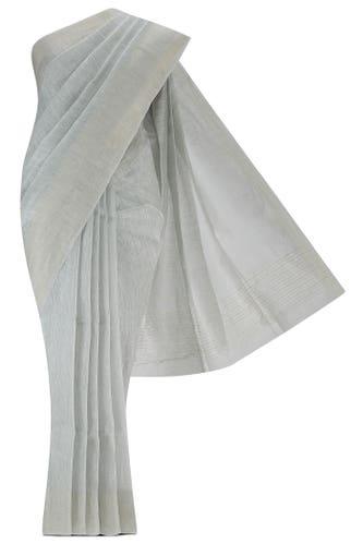 grey linen saree