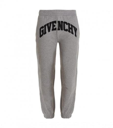 grey logo embroidery joggers