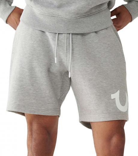 grey logo relaxed shorts