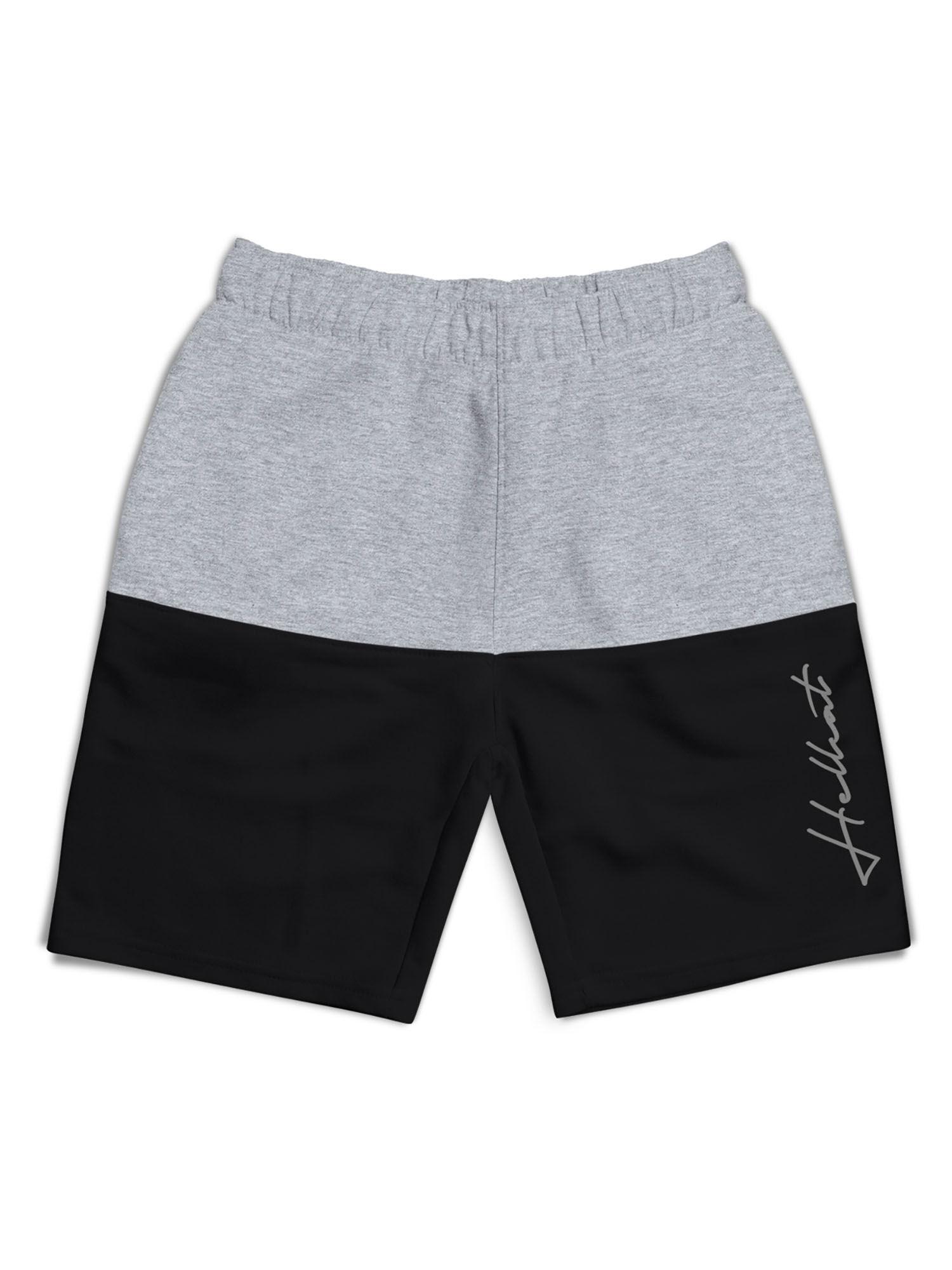 grey-melange-colorblocked-mid-rise-shorts-for-boys