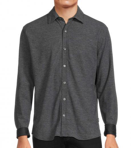 grey solid knit shirt