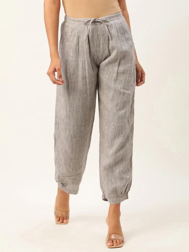 grey straight fit culotte