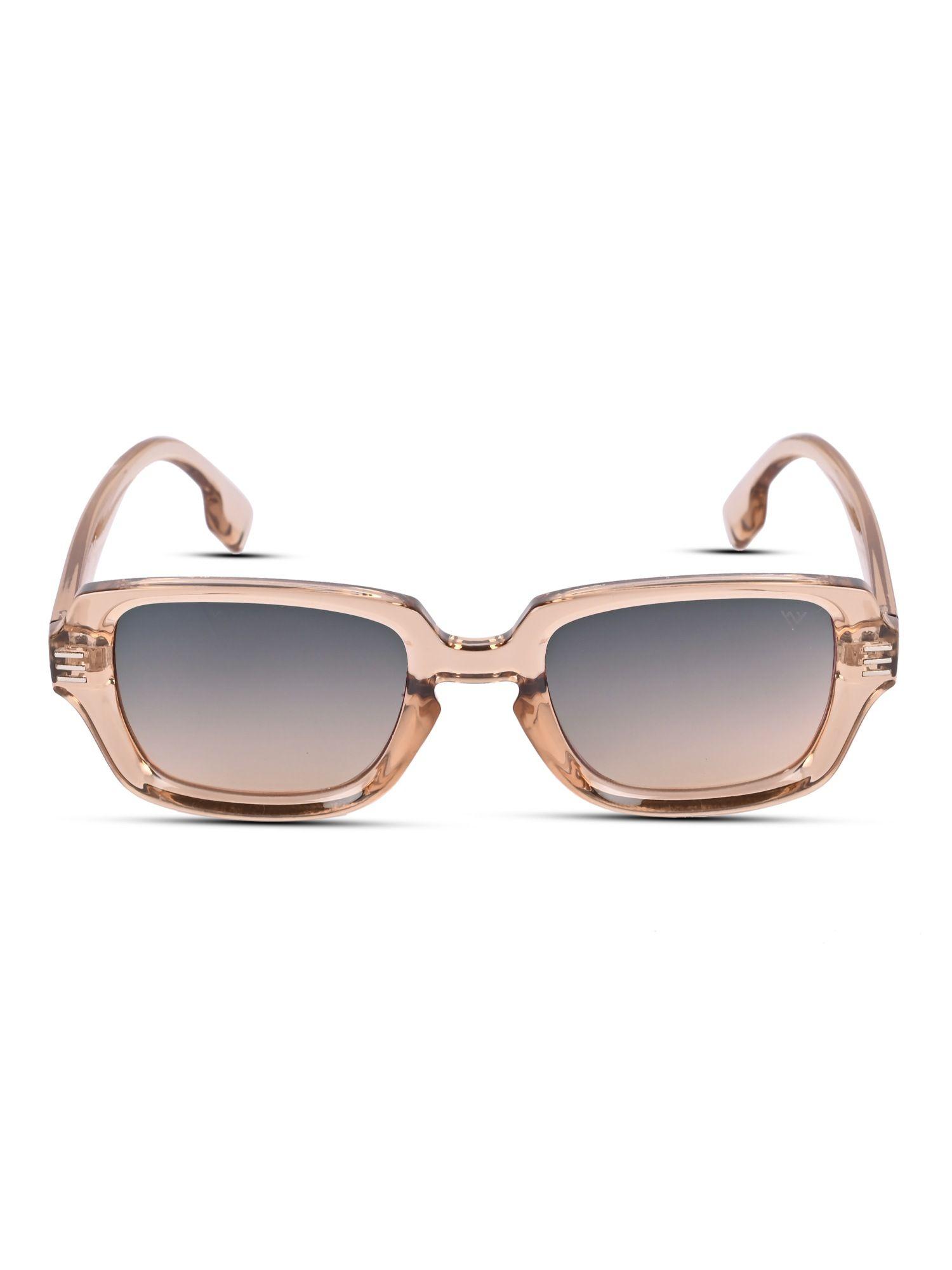 grey & light brown gradient wayfarer sunglasses for unisex (2819mg3700)