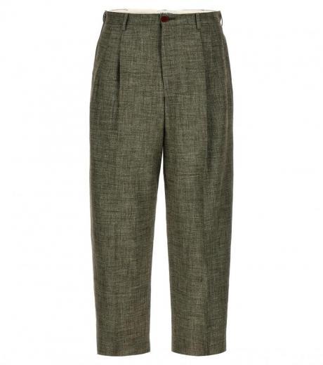 grey  ironed pleats pant
