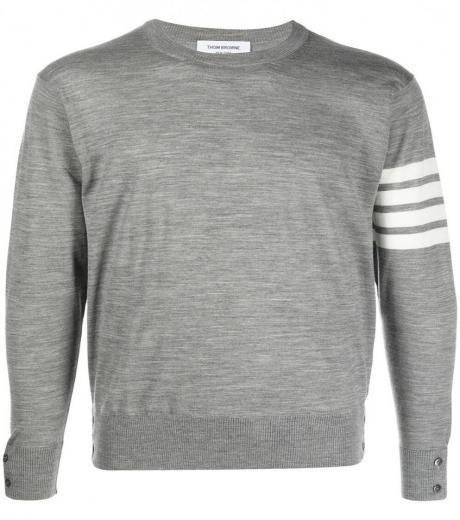 grey 4bar logo sweater
