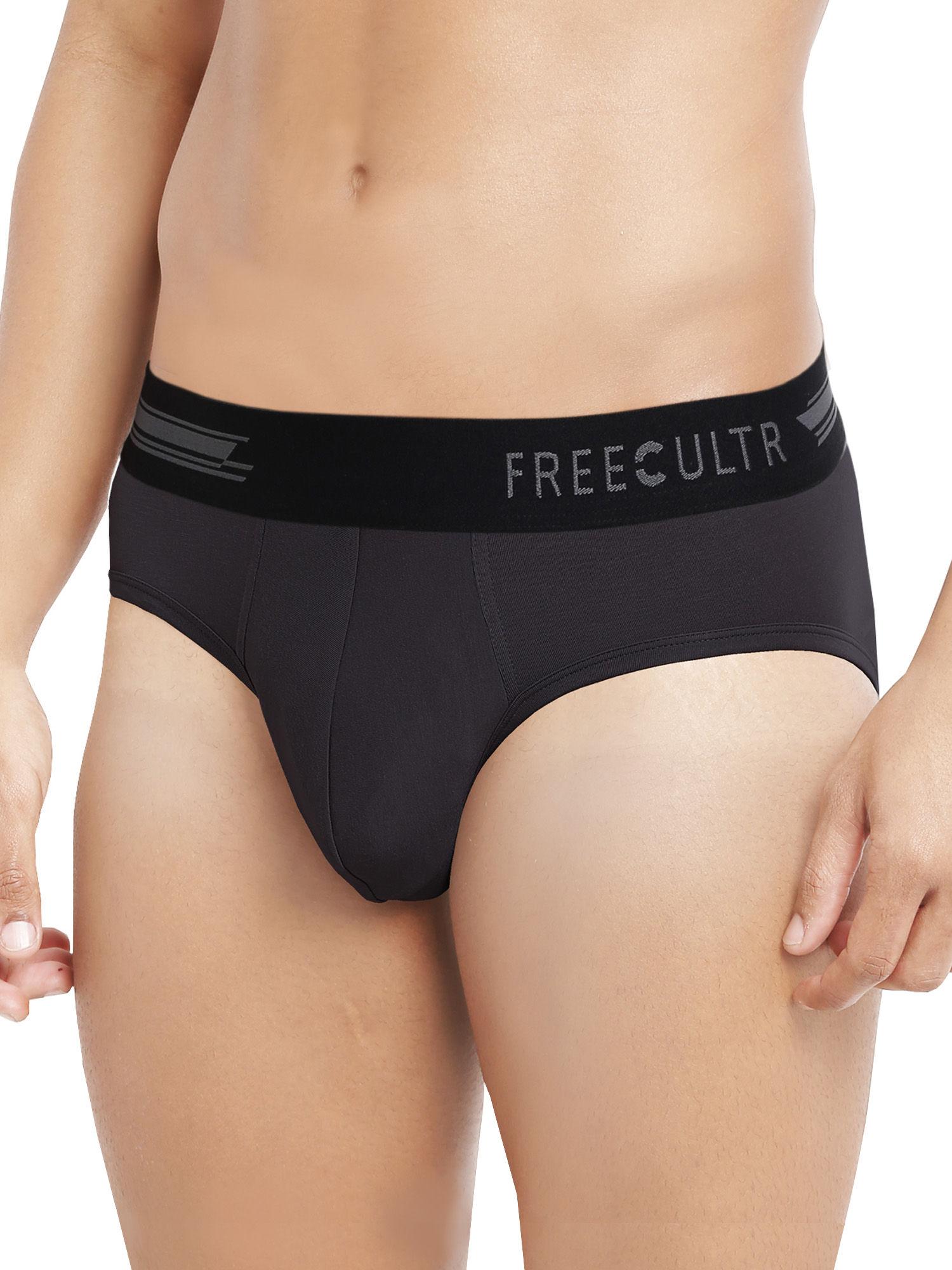 grey anti-microbial air-soft micromodal solid brief