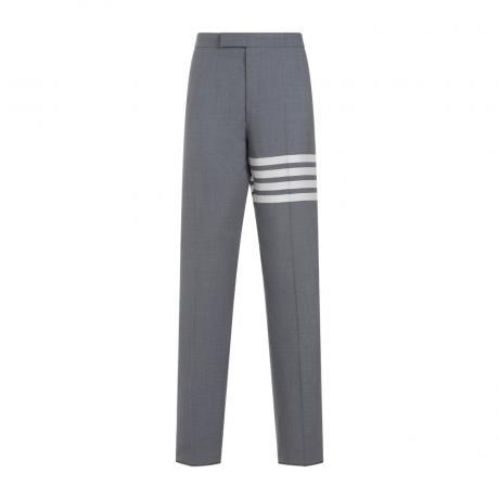 grey backstrap wool pants