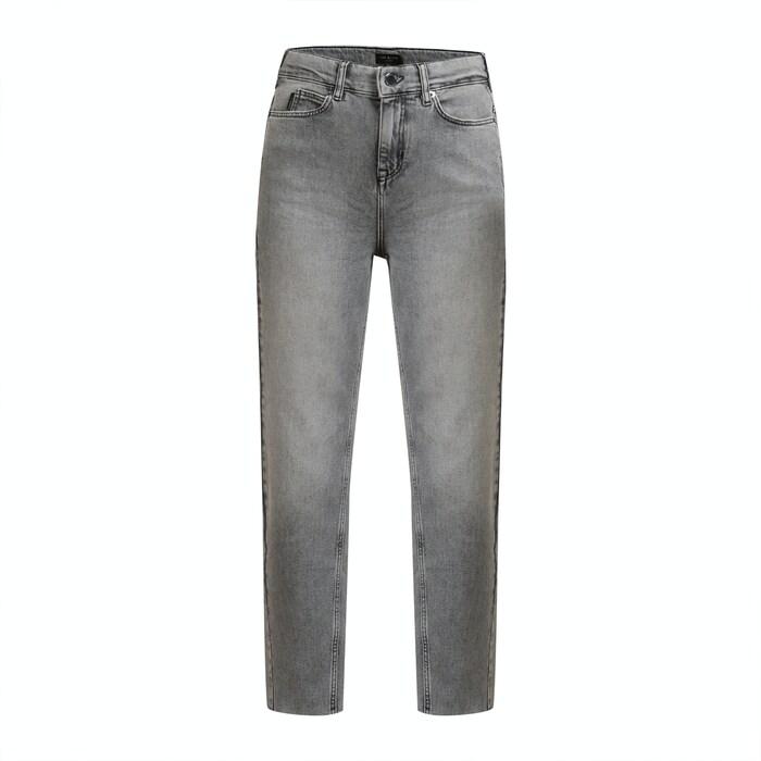 grey barrel legged jeans