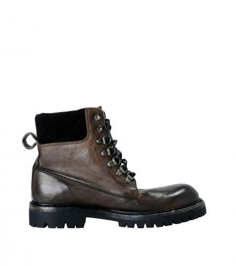 grey black military boots