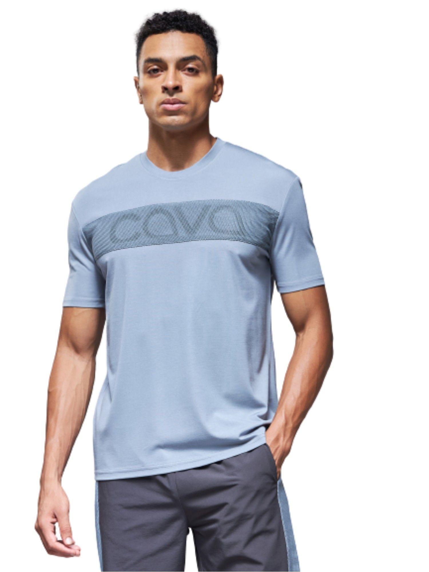 grey blue chase printed t-shirt