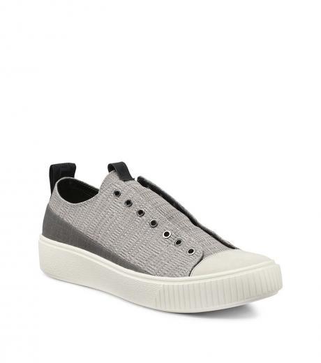 grey canvas slip-on sneaker