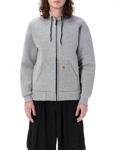 grey car-lux hooded jacket